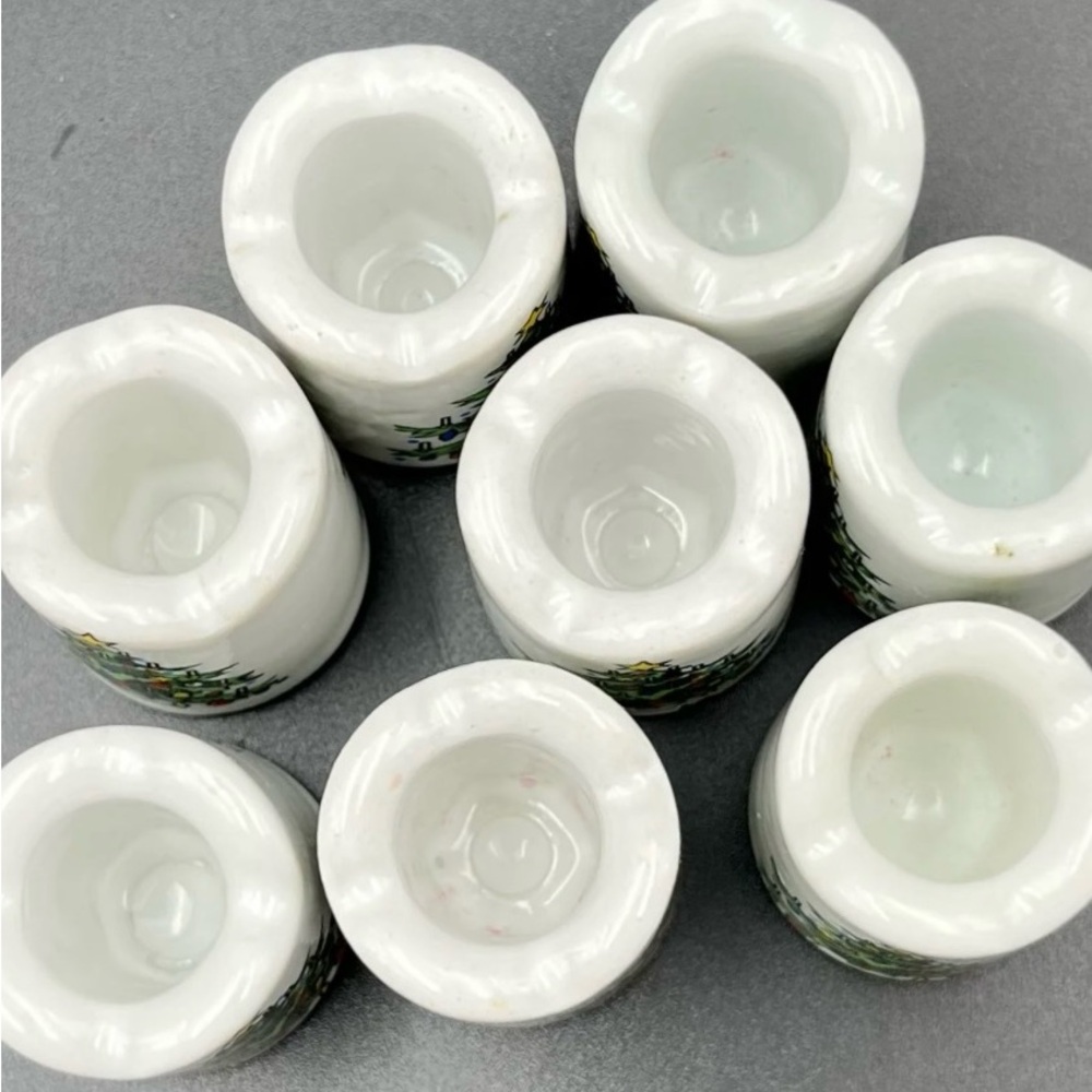Set of 5 Vintage Enesco Christmas Tree Candle Holders - Picture 6 of 8